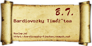 Bardiovszky Timótea névjegykártya